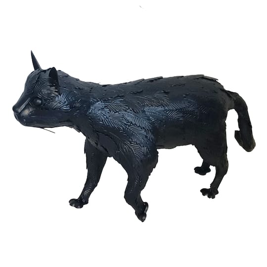 22.75" Black Metal Cat Tabletop Décor by Ashland®